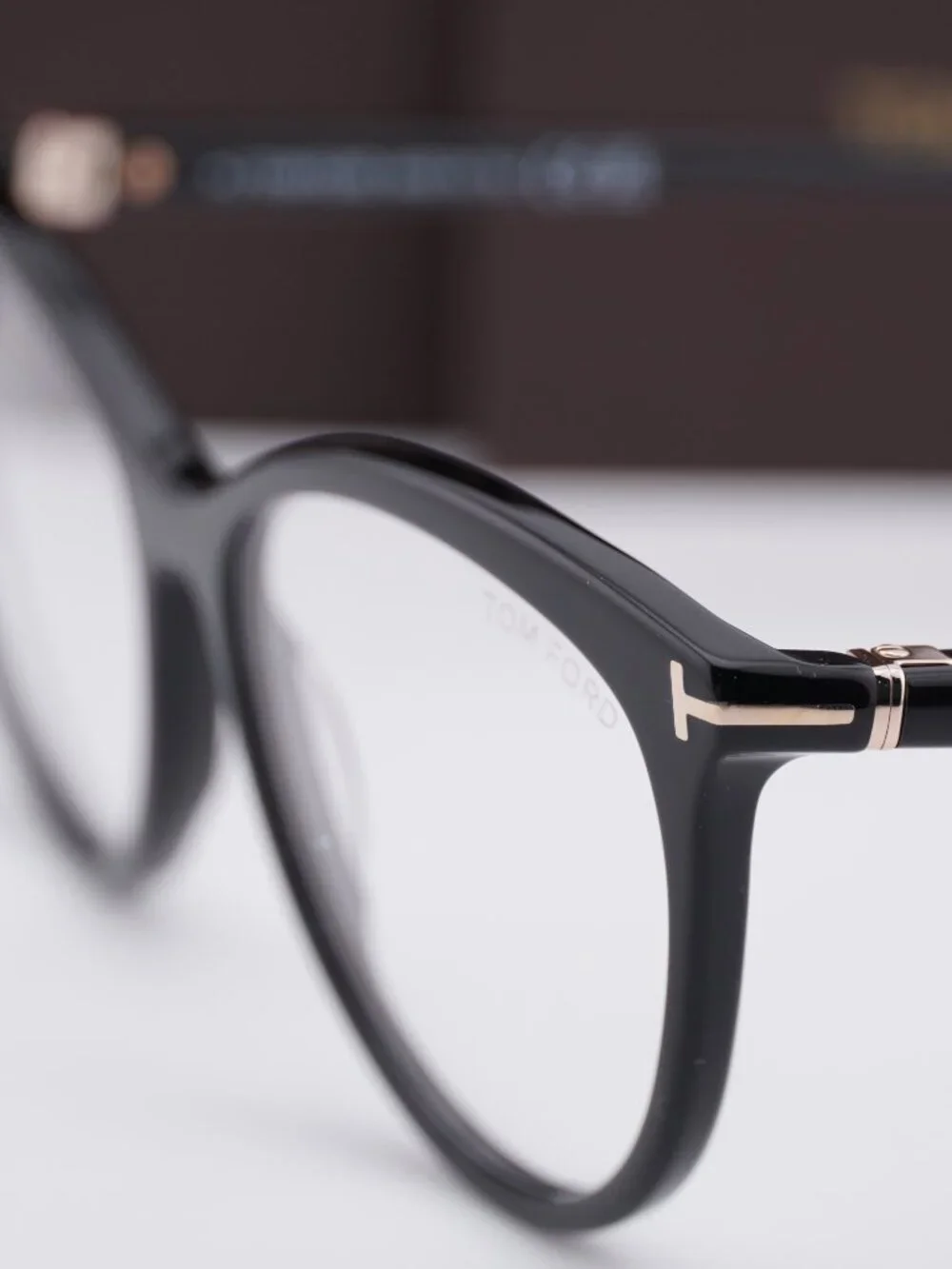 Tom Ford FT5990-B 001 Cat Eye Eyeglasses - Shiny Black 55mm